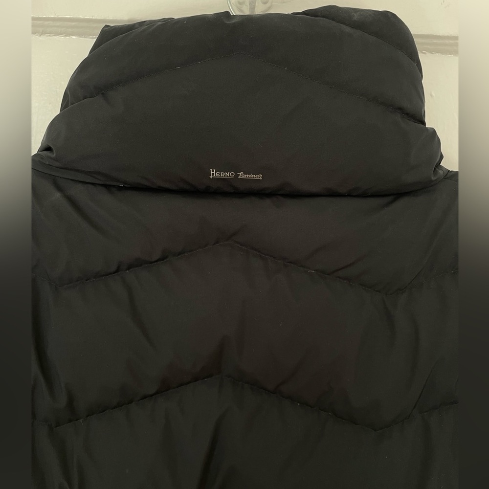 Herno Long Black Quilted Puffer Coat - Picture 8 of 15
